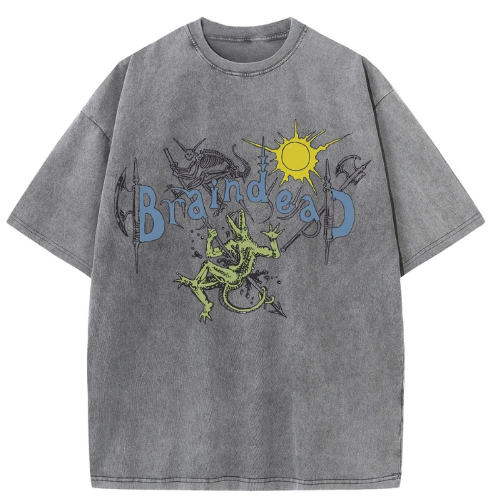 Brain Dead Vintage Rock Graphic T-Shirt - Image 2